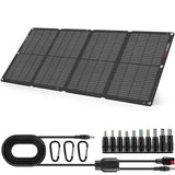 SOKIOVOLA N-Type 16BB 60W Portable Solar Panels NextGen Foldable Solar Panel Charger Kit 25% Efficiency with DC USB-C USB-A Outp