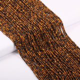 155pcs 2mm Natural Tiger Eyes Stone Loose Round Beads Gemstone Smooth Samll Spacer Beads for jewerly Making Bracelet Necklace