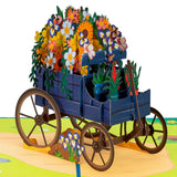 Paper Love 3D Flower Wagon Pop Up Card, Gift for Birthday, Wedding, Anniversary, Thank You, Get Well, All Occasion or Just Becau