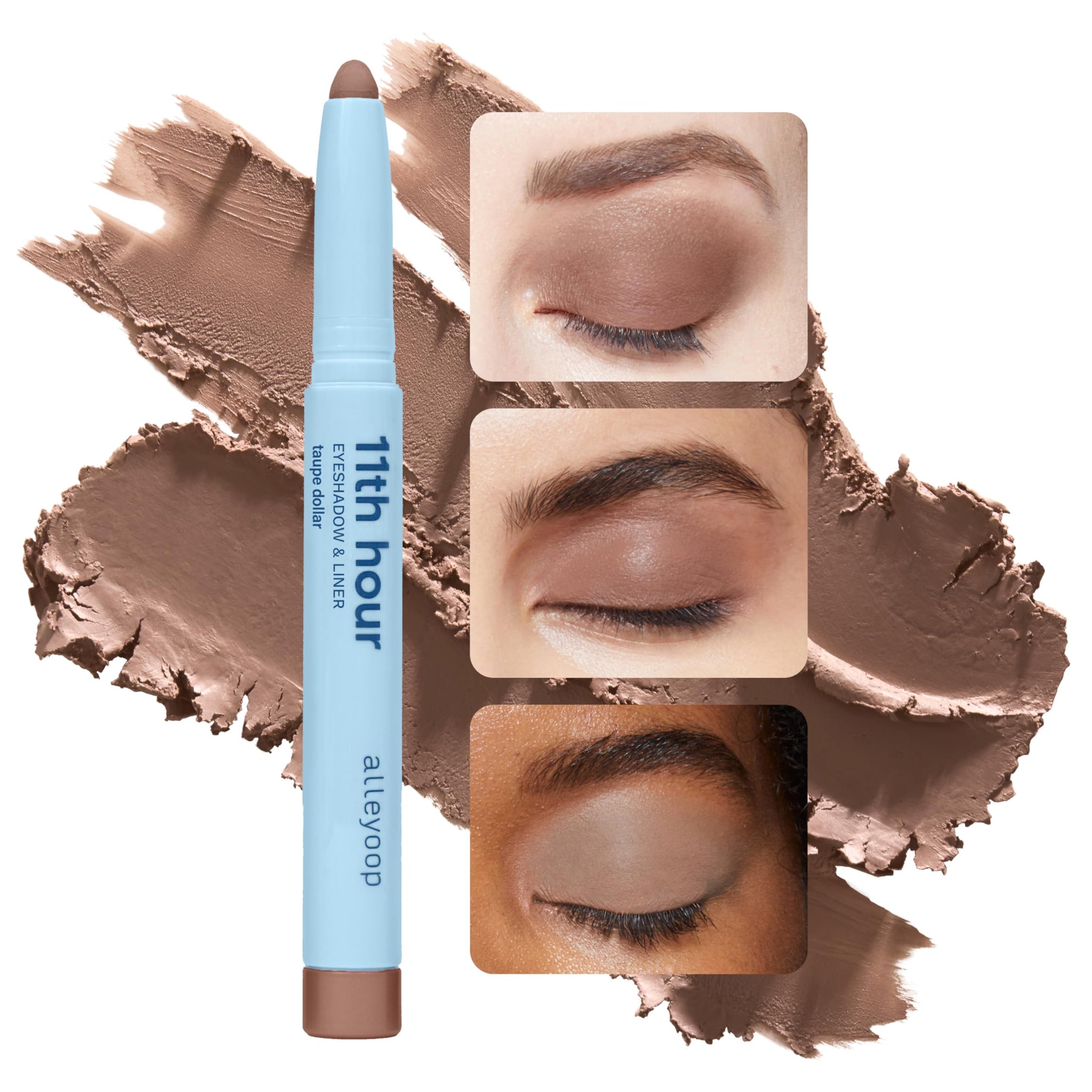 ALLEYOOP 11th Hour Cream Eye Shadow Sticks - Taupe Dollar (Matte) - Award-winning Eyeshadow Stick - Smudge-Proof and Crease Proo