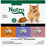 Nutro Natural Choice Wet Cat Food Pate Variety Pack, 2.64 oz. Twin-Pack Trays, 24 Pack