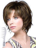 Noriko Sky Synthetic Wig by Rene of Paris and Wig Lift Comb - Pecan Brown - Bundle 2 Items