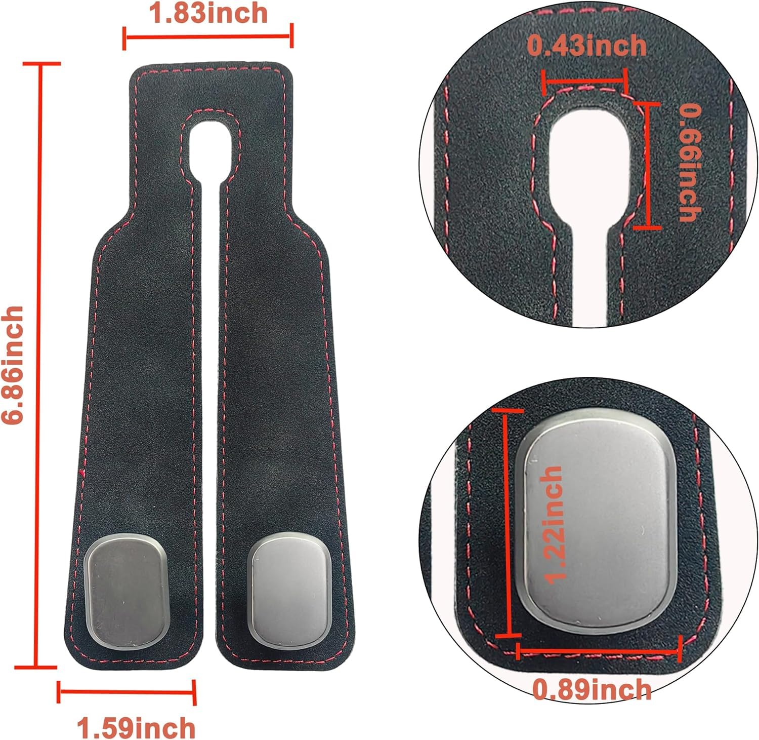 Amelity Car Seat Hooks, Car Seat Back Storage Hook Double Hook, Headrest Hooks for Car, Car Hooks for Purses and Bags (Black-4 P