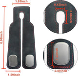 Amelity Car Seat Hooks, Car Seat Back Storage Hook Double Hook, Headrest Hooks for Car, Car Hooks for Purses and Bags (Black-4 P
