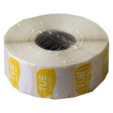 DayMark Day of The Week 1 x 1 Removable Label, TUE (Roll of 1,000)