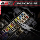 Abn Long Reach 11In Plier 4-Piece Set - 90-Degree Angle, 45-Degree Angle, Straight Needle Nose, And Duckbill Pliers