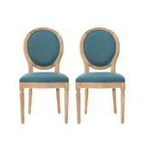 Christopher Knight Home Phinnaeus Fabric Dining Chairs, 2-Pcs Set, Dark Teal
