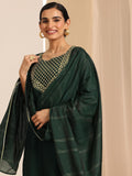 Libas Women'S Silk Blend Kurta Sets (Gs1102_Green_Xxl)