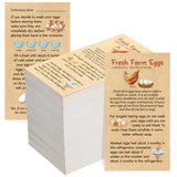 Kisston 500 Pcs Egg Handling Instruction Cards Bulk Fresh Farm Egg Care Labels 2 x 3.5'' Resuable Eggs Carton Stamp Thick Paper 