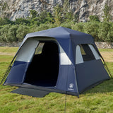 EVER ADVANCED 6 Person Camping Tent, Blackout Design Tent for Camping Instant Cabin Tents for Family with Rainfly, 60s Easy Setu