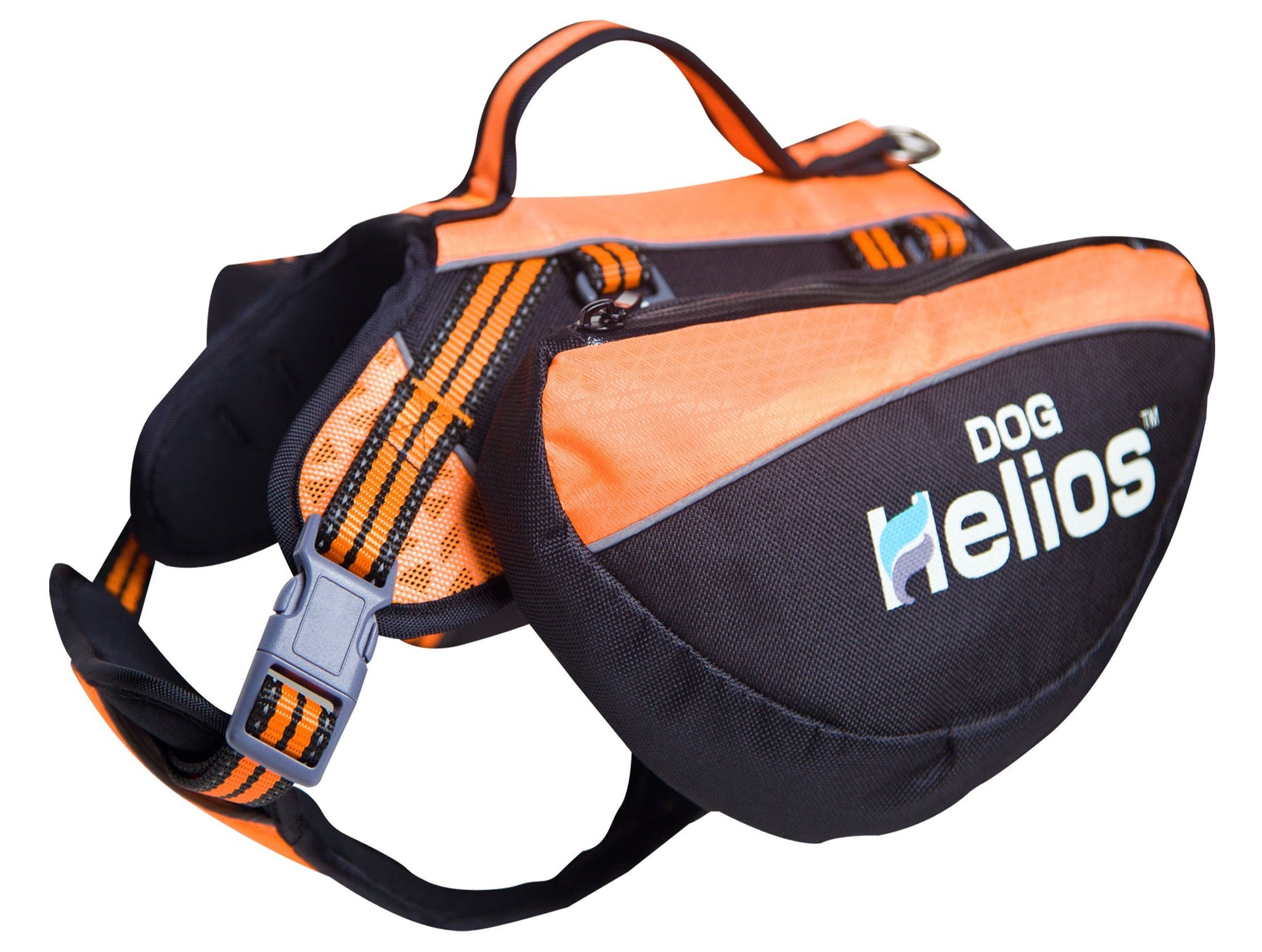 Doghelios Freestyle 3-In-1 Explorer Sporty Fashion Convertible Pet Dog Backpack, Harness And Leash, Large, Orange