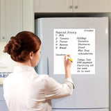 Eduway Magnetic Dry Erase White Board Sheet 12X16 Inch With Marker Pen | Whiteboard Sticker Roll For Refrigirator, Fridge, Metal