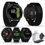 Garmin Approach S50 Advanced Golf Watch with GPS, AMOLED Display, On-Course Features, Sports and Fitness Smartwatch, Slate Alumi