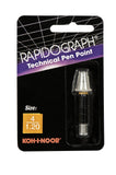 KohINoor Rapidograph Stainless Steel Replacement Point, 1.20mm, 1 Each (72D.4)