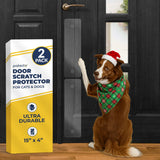PROTECTO 2-Pack Heavy Duty Door Protector from Dog Scratching, 15 x 4Clear Door Scratch Protector, Easy to Install on Window