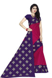 Tamaira Fashion Plain Weave Womens Pure Cotton Saree Without Blouse Piece (973_Pink And Purple)