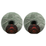 JubileeYarn Mohair Elixir Yarn - 50g/Skein Baby Wool Blend - Dark n Stormy - 2 Balls