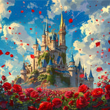 Ohhvvow 5D Castle Diamond Painting Kits for Adults Beginners, DIY Full Round Drill Diamond Art Kit for Home Wall Decor 14x14 Inc