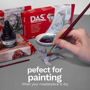 Das Air-Hardening Modeling Clay - Terra Cotta Clay 2.2Lb Block - Pliable Air Clay For Sculpting And Coating - Easy To Use Air Dr