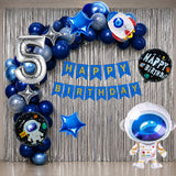 FI FLICK IN 52 Pcs Space Theme 5th Birthday Decoration Kit with Balloons & Foils