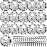 Chumia 16 Pack Padlocks Keyed Alike, Stainless Steel 2-3/4 Wide, 3/8 Shackle Disc Locks for Outdoor, Storage Units, Garages, Gym