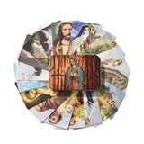 Catholic Holy Card Prayer Card with Metal Box, Catholic Gifts, Assorted Holy Cards with Catholic Saints and Prayers - 36Pcs