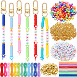 Ferreve 4948 Pcs Friendship Keychain Making Kit DIY Gift Friendship Key Chain Crafts Clay Beads Charms Letter Name Bead Jewelry 