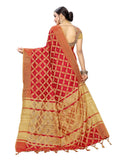 Satrani Women Cotton Saree(1415St148_Red_One Size)
