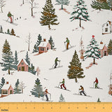 Erosebridal Skiing Games Upholstery Fabrics Winter Sports Theme Outdoor Fabric by The Yard 10 Yard Snow Mountain Skiing Waterpro