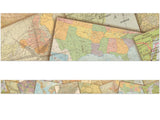 TRAVEL THE MAP STRAIGHT BORDER TRIM