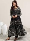 Libas Women'S Cotton Kurta Set (400367 Black M