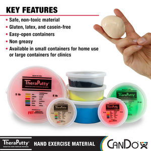 Cando 10-0958 Theraputty Standard Hand Exercise Putty, Xx-Soft, 4Oz