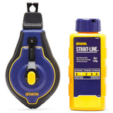 IRWIN Tools STRAITLINE Chalk Line, Speedline Pro Reel, Blue, 100 ft. (IWHT48443BC)
