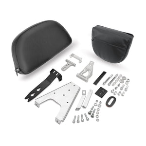 Show Chrome Accessories 30-208 Black Detachable Smart Mount Backrest (Indian)