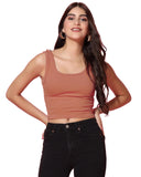 Toplot Women'S Solid Ribbed Round Neck Sleeveless Slim Fit Tank Top (Tank-Top-5069-Rust-M),Rust,,B0CHMVPY7F