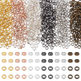 UNICRAFTALE 900Pcs 6 Colors Round Crimp Beads 3.5mm Metal Smooth Spacer Beads 2mm Hole Tiny Brass Bead DIY Bracelet Crimp Loose 