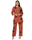 Toplot Co-Ord Set For Women Printed Straight Kurta With Pant (Simple-Pair-5141-Pink-L),Pink,,B0CGR7C5VJ