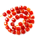 Malahill Wholesale Natural Faceted Stone Beads for Jewelry Making Sold per Bag 5 Strands Inside Cube red Carnelian 6mm