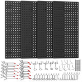 Ultrawall 4 Pack Metal Peg Board Panels with Hooks, Pegboard Wall Tool Organizer for Garage, 84pcs Peg Board with Accessories, 2