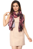 Fabseasons Abstract Printed Cotton Scarf, Scarves, Stole & Shawl For Women For All Seasons With Shimmer, Size 90 * 190 Cms (Purp