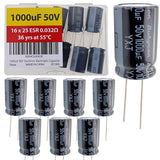 1000uF 50V 16x25mm Rubycon Electrolytic Capacitor Low ESR 0.032O Long Life 36yrs at 55 Degree C mfd mircofarad Micro Farad Radia