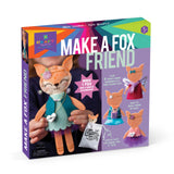 Crafttastic Make a Fox Friend Craft Kit Learn to Make 1 EasytoSew Stuffie with Clothes & Accessories