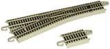Bachmann Trains - E-Z Command Dcc Equipped #4 Turnout - Left - Nickel Silver E-Z Track With Grey Roadbed - Ho Scale