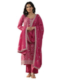 Libas Women'S Silk Blend Kurta Set (49518_Pink_S)