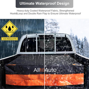 AlltoAuto Truck Bed Cargo Bag Plus, 35 Cubic Feet (58''x48''x22''), 100% Waterproof 600D Heavy Duty, Fits Any Truck, Simple and