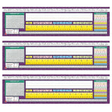 Traditional Cursive Intermediate Desk Plates, 19 x 5, 36 Per Pack, 3 Packs