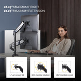 Fellowes Platinum Series Dual And Dual Stacking Monitor Arm For 27 Inch(Stacking) And 32 Inch(Side By Side) Monitors, Full Motio