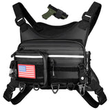 PLUSINNO Chest Bag For Men and Women, Chest Rig Tactical Vest for Sport, Running Phone Holder, EDC Travel Chest Pack for Hiking,