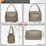 Adisa Shoulder Handbag Bag For Women And Girls With Sling Belt (Ad4055-Meh),Olive,,B07XBNVB32