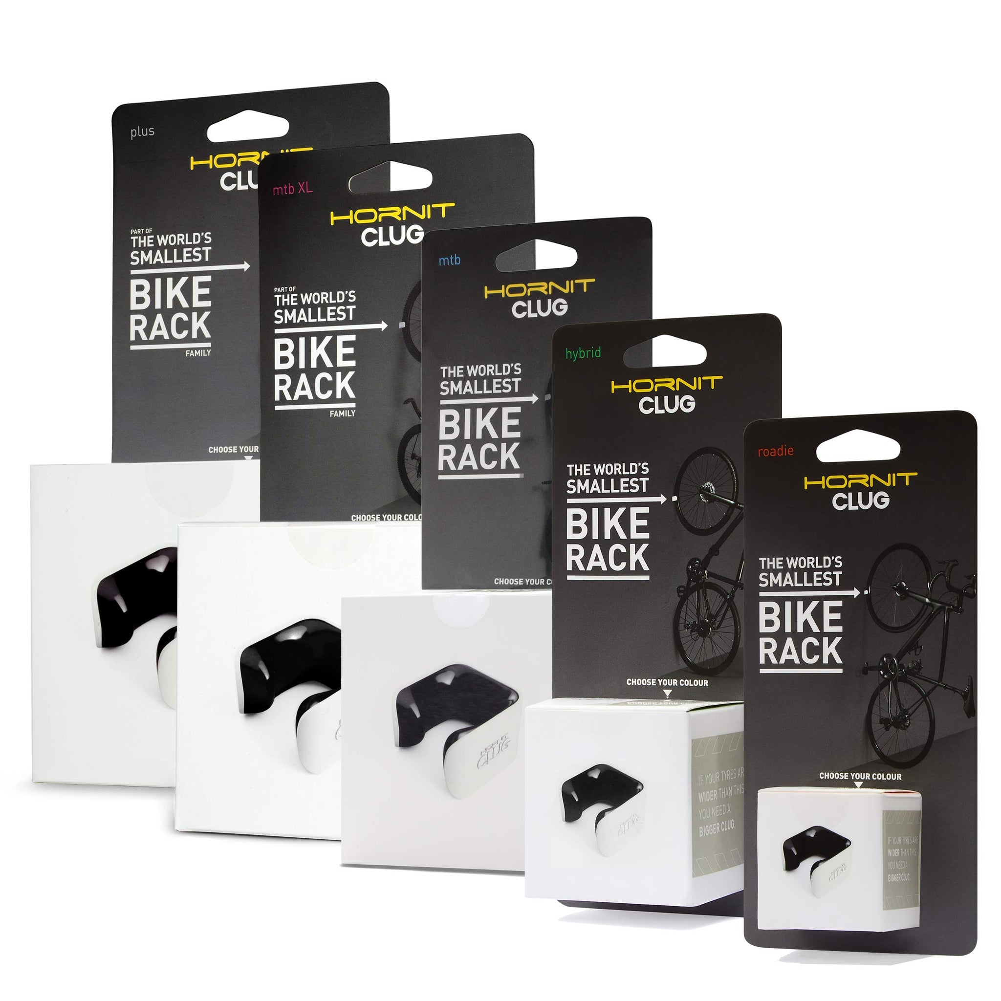 Hornit Clug Bike Clip Storage Rack & Mount System - Worlds Smallest Bike Rack For Indoor/Outdoor Bike Storage - Won'T Damage Rim